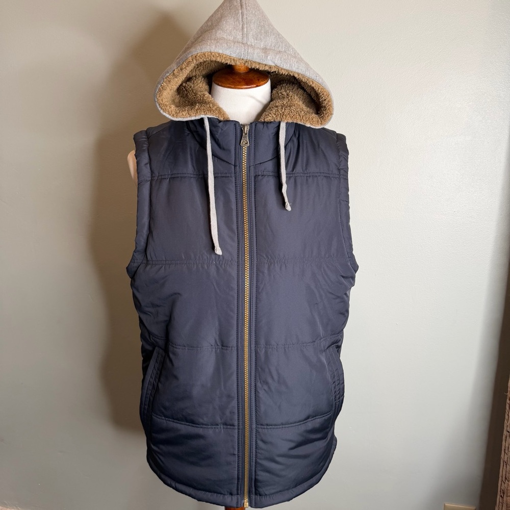Weatherproof Men's Navy Hooded Vest